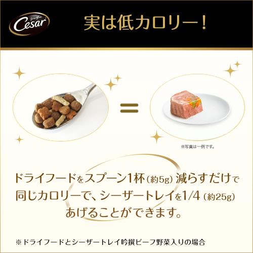 シーザー 御盆 14歳からの 年がしら犬用 100g×96個 絹ささみ 蔬菜入り口・入口 水分付けたし ふわふわローフタイプ 組み入れる栄養分食 老いらく期 情の籠もったボンネット ドッグフード 缶詰 犬 Cesar 大収容能力 まとめ買い 入れもの売りわたす