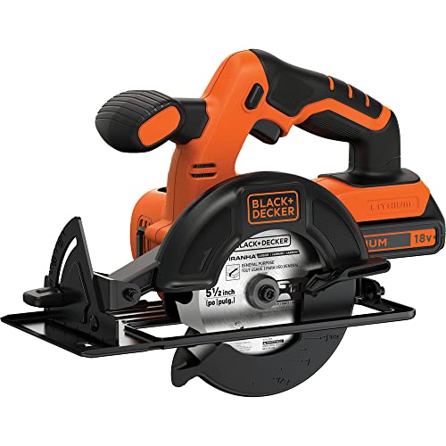 ブラックアンドデッカー(BLACK+DECKER) コードレス 丸ノコ DIY 電動工具 切断工具 ツーバイ材 切断 18V 1.5Ah BDCCS18
