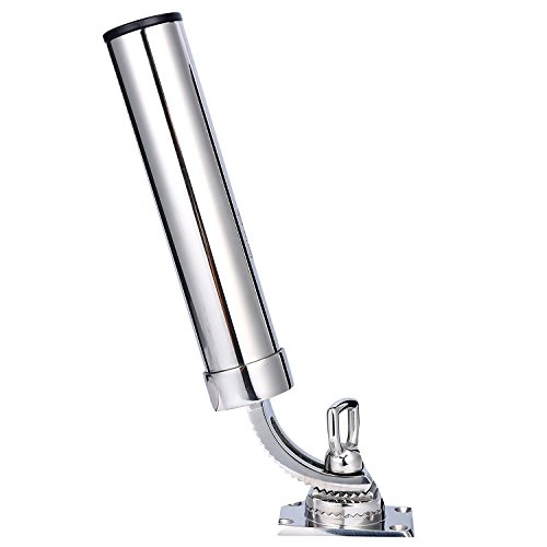 Amarine-made 自在式ロッドホルダー ステンレス製 ロッドホルダー台座付ボート用品 ボート用竿立て