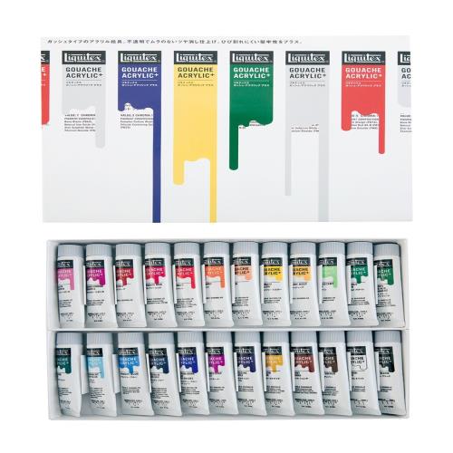 リキテックス ガッシュ・アクリリック プラス 24色セット 20mL 15821824