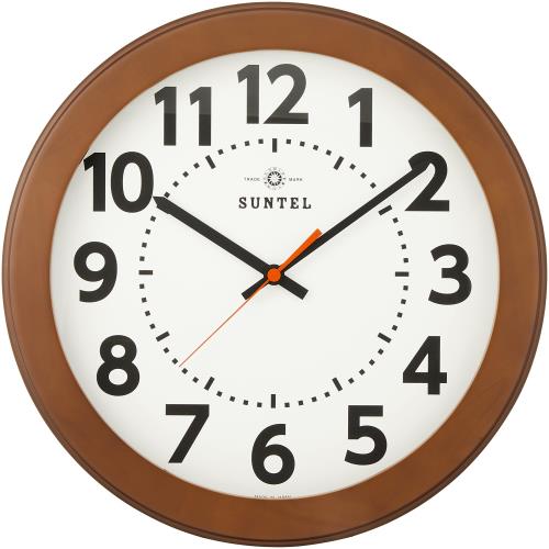 さんてる(Suntel) 掛け時計 ブラウン 330×45mm モジくっきり木枠掛け時計BR(ブラウン) SQ06-BR_1