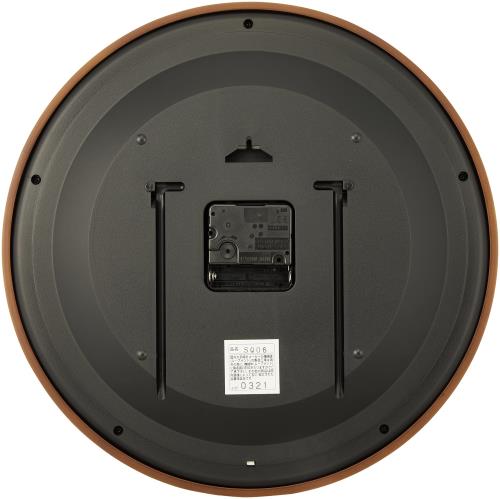 さんてる(Suntel) 掛け時計 ブラウン 330×45mm モジくっきり木枠掛け時計BR(ブラウン) SQ06-BR_2