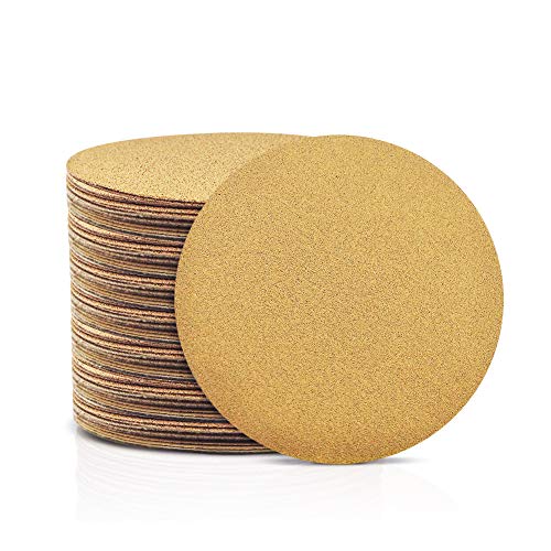 SPEEDWOX サンディングペーパー サンドペーパー 100枚 粒度 #80 穴なし マジック式 紙やすり φ152mm セット 研磨 サンダー用 丸型 ディスク エアーサンダー丸パッド 木工用 吸じんランダムアクションサンダー用 ミニルーター用 交換パーツ