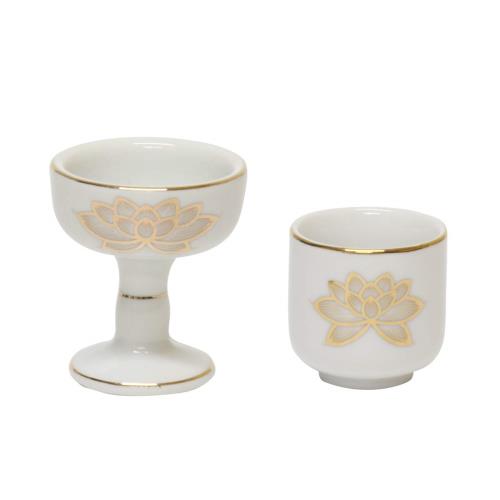 仏具8点セット 中サイズ [おりん・香炉・ローソク立て・花立て・仏器・茶器・マッチ消し・香炉灰]_5