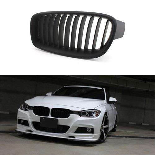 Zealhot キドニーグリル ブラックフロントグリル ラジエターグリル，似つかわしげBMW 3続きもの F30 F31 F35 (2012-2019) (シングル-艶消し)