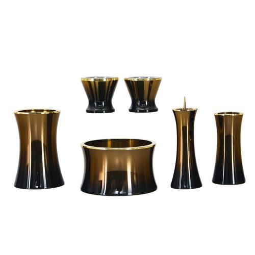 仏具 仏具セット 銅器 マロン コハクボカシ 2.5寸 6点セット 湯茶器 仏飯器 花立 香炉 灯立 線香差 おしゃれ 仏具 セット おしゃれ ミニ 小 モダン 銅器マロンコハクボカシ2.5寸6点