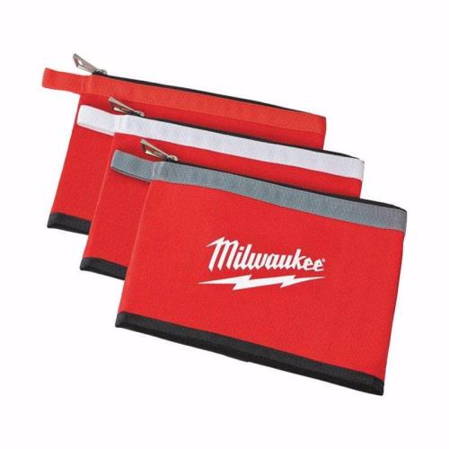 Milwaukee 48-22-8193 12インチ ジッパーツールバッグ マルチカラー - 3個パック