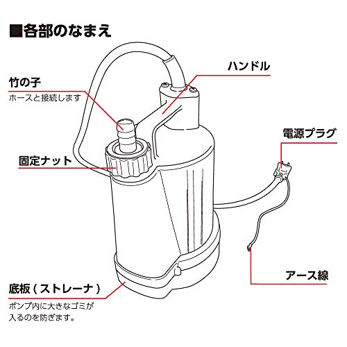フローバル プロスタイルツール 清水用水中ポンプ マイティポンプ PSP-100S 50/60Hz共用 奥行13.8×高さ26.3×幅15.9cm