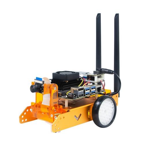 XiaoR Geek Jetbot AI教育キット、NVIDIAのJetson Nano自動運転アルゴリズム実装 (Orange, Without Jetson nano)