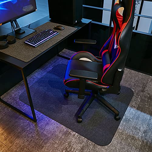 サンコー ゲーミングチェアマット ずれない 滑り止め 洗える 床 畳 デスク 床保護 ダークグレー 90×120cm おくだけピタッ KX-40 日本製