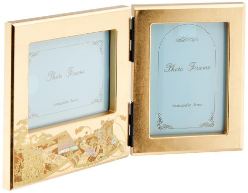 ミタニ 山中漆器 写真たて 金 29.5cm 山中塗 箔工芸 ダブル フォトフレーム 千年絵巻 M17265-2