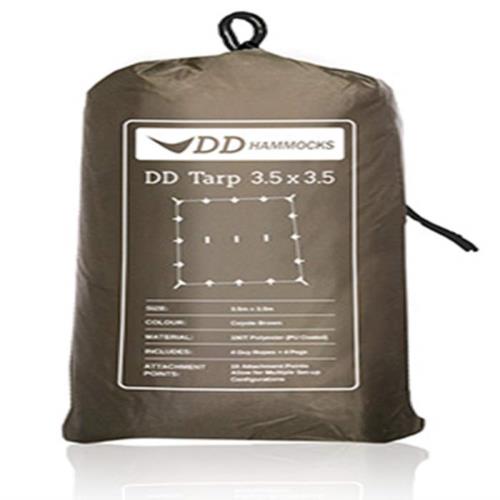 DD Hammocks DD Tarp タープ 3.5 x 3.5 (コヨーテブラウン) [並行輸入品]