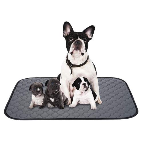 ペットシーツ 洗える 猫 犬用 おしっこパッド ペット用 トイレ下敷きマット 速乾 洗える 大判サイズ 多頭飼いに最適(グレーＸＬ 二枚セット)