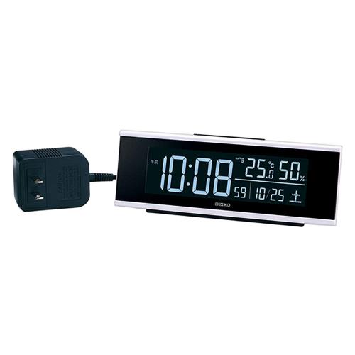 セイコークロック(Seiko Clock) 置き時計 目覚まし時計 電波 デジタル 交流式 カラー液晶 シリーズC3 白 本体サイズ:6.3×17.4×4.6cm DL307W