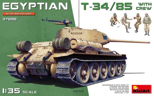 ミニアート 1/35 エジプト軍 T-34/85 戦車兵4体付 プラモデル MA37098