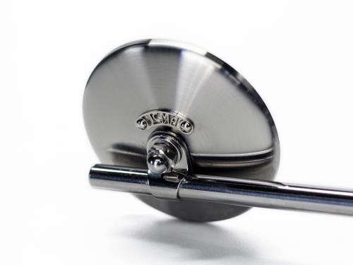 MOTOR ROCK JCMAミラー φ80 ヘアライン ハーレーダビッドソン用 3.Nickel（ニッケルタグ/ニッケルリベット）MR-HC063H