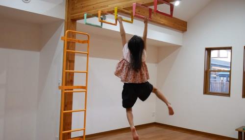 雲梯 ウンテイ うんてい 掛けはしご 掛けはしご 住まい 屋内用 室内用 お子さん用 身寄り用 遊具 monkey 赤ちょうちん色合い (あか きいろ だいだい さくら色 みどり)
