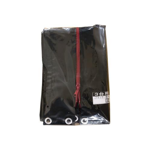 南榮工業(Nan-a Corporation) サイクルハウス 3台用BK 前幕 ブラック 間口1.56×奥行2.2×高さ1.65ｍ 自転車 収納庫 倉庫 国産 日本製 バイク アウトドア