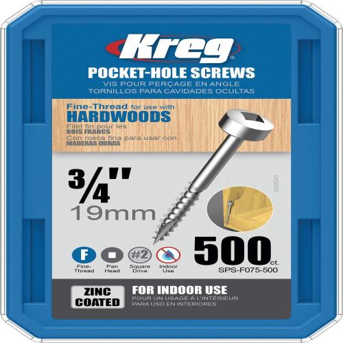 Kreg パンヘッドスクリュー 19mm 細目(500本入)