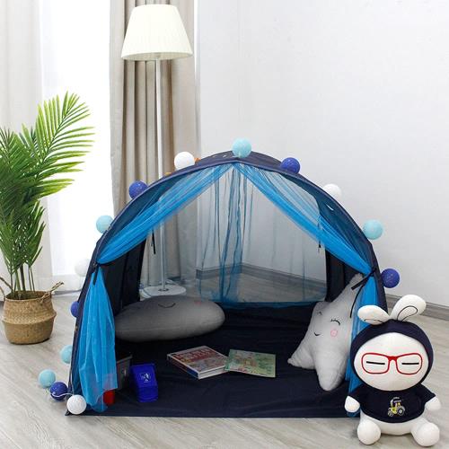 QIRUN子供用 ベッドテント屋内テント 睡眠テント プレイハウス キッズプレイテント 防蚊帳付き プライバシースペース眠っている屋内玩具ゲームハウス 寝袋 子供用テント 収納バッグ付き