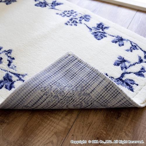 オカ(OKA) 乾度良好(かんどりょうこう)バスマット ラクス 約50cm×80cm ブルー(吸水 速乾 足拭きマット 抗菌 防臭 滑り止め加工)_3