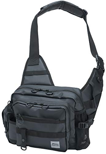 AbuGarcia (アブガルシア) ワンショルダーバッグ コーティングブラック 釣り バッグ 撥水加工 フィッシング 防水 フィッシングびフィッシング 海 川 山 湖 海釣り ABU アブガルシア