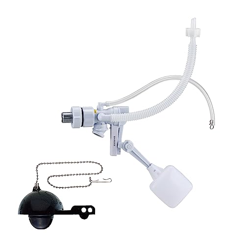 SANEI(サンエイ) トイレロータンク修繕セット スリムタップ+ゴムフロート マルチセット 水漏れ補修 V56S グレー