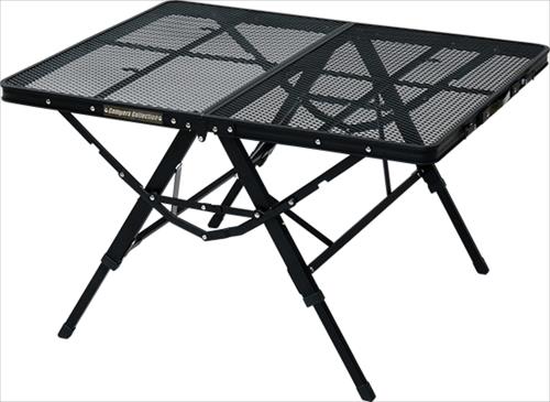 Campers Collection [キャンパーズコレクション 山善] タフライトアクションテーブル ブラック TAT-8670(MBK) 本体サイズ:幅87.5×奥行70.5×高さ35.5/50/60cm