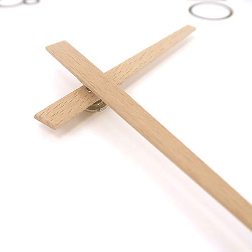 木製の針と曲木の温もりがある ウォールクロック ホワイト L 直径31cm 上質感あるシンプルなフレーム 北欧風 音がしない ライフスタイルに合わせてお好きな場所に 掛け時計 キャンパス エンヴェールヘルック_4