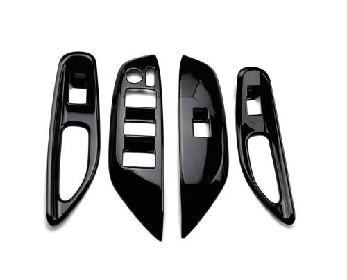 EVOGEAR 互換性/交換 トヨタ ヤリス クロス 社外品 ウィンドウスイッチカバー パネル YARIS CROSS ピアノブラック