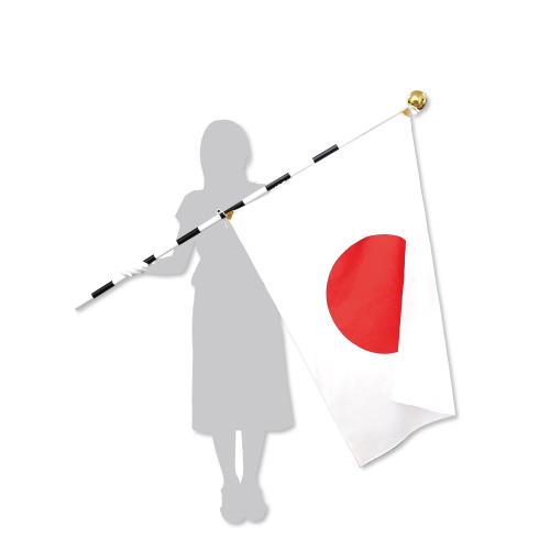 家庭用国旗セット 日の丸 70×100？ 安心の日本製 すぐに使えるフルセット 綿100％ 祝日 掲揚 自宅 玄関 金具 簡単_3