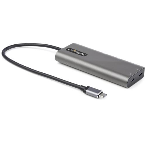 StarTech.com USB Type-Cマルチ変換アダプター/USB-C - 4K60Hz HDMI または Mini DisplayPort/100W Power Deliveryパススルー対応/10Gbps USBポート x4/USB-C マルチハブ DKT31CMDPHPD スペースグレー_1