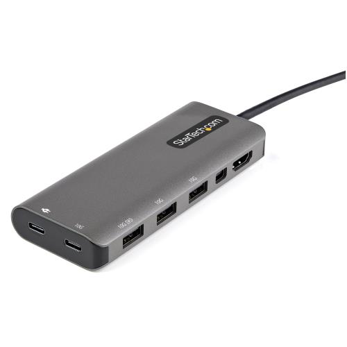 StarTech.com USB Type-Cマルチ変換アダプター/USB-C - 4K60Hz HDMI または Mini DisplayPort/100W Power Deliveryパススルー対応/10Gbps USBポート x4/USB-C マルチハブ DKT31CMDPHPD スペースグレー_2