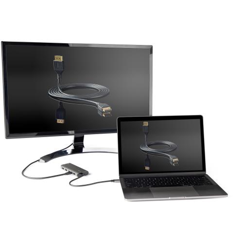 StarTech.com USB Type-Cマルチ変換アダプター/USB-C - 4K60Hz HDMI または Mini DisplayPort/100W Power Deliveryパススルー対応/10Gbps USBポート x4/USB-C マルチハブ DKT31CMDPHPD スペースグレー_8