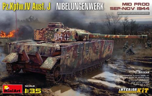 ミニアート 1/35 ドイツ軍 4号戦車J型 ニーベルンゲン工場製中期型 1944年9月-11月 フルインテリア プラモデル MA35339
