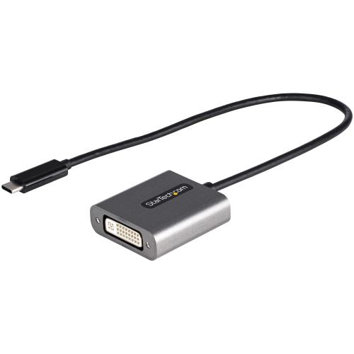 StarTech.com USB - DVI ディスプレイ変換アダプタ／USB Type-C（DP Altモード） - DVI-D ビデオコンバータ／HDMIクロックレート対応DVIモニターで4K30Hz／1920x1200 1080p／30cmアダプタ一体型ケーブル／Thunderbolt 3互換 CDP2DVIEC