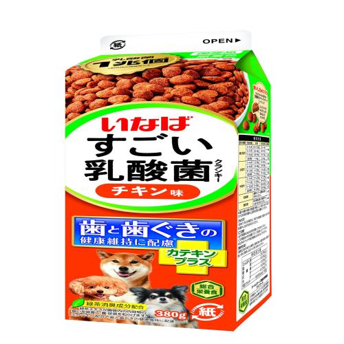 いなば すごい乳酸菌クランキー チキン味 380g×12個 (セット) ドライフード 犬用 牛乳パック