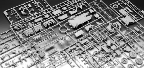 ドイツレベル 1/35 ドイツ軍 Einheits-PKW Kfz.4 軽四輪駆動対空車両 プラモデル 03339 成型色_5