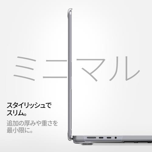 Spigen Macbook Pro 16インチ ケース ハードシェルケース M4 Pro / M4 Max (2024) / M3 シリーズ / M2 シリーズ / M1 シリーズ モデル 用 A2485 (2021) シン・フィット ACS04210 (クリスタル・クリア)_5