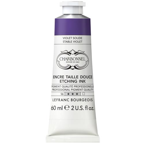 シャルボネール 版画インク エッチングトラディショナルインク 628 ステイブルバイオレット 60ml 25104628