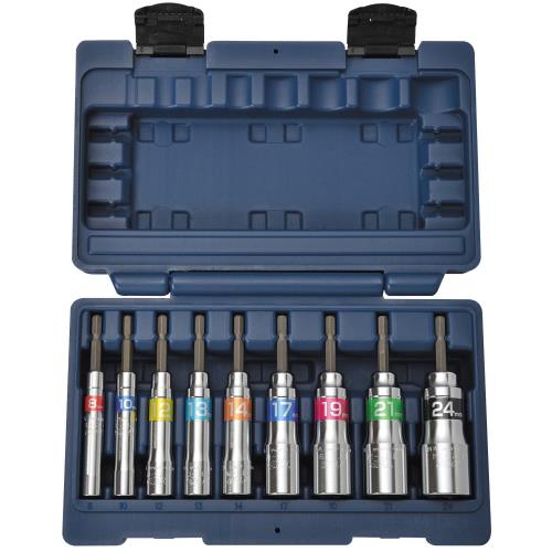 トップ工業 (TOP) 電動ドリル用 強軸 ソケットセット 40V 36V 18V 対辺8~24mm インパクト 土木 建築 工具 ETS-824S 燕三条 日本製