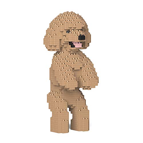 リアルな動物オブジェを作れる ブロックおもちゃ みんな大好き トイ プードル 10×10.6×高さ24.1cm ネジで固定する丈夫なブロック 大人向け 立体パズル 崩れない インテリア小物 JEKCA エンヴェールヘルック