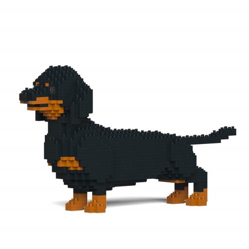 リアルな動物オブジェを作れる ブロックおもちゃ よちよち歩く ダックスフンド 33.8×8.8×高さ17.9cm ネジで固定する丈夫なブロック 大人向け 立体パズル 崩れない インテリア小物 JEKCA エンヴェールヘルック