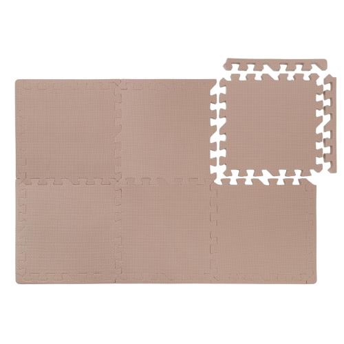 ユノックス ジョイントマット 30×30cm 極厚2cm 54枚セット(3畳用) フチ付き ベージュ ノン・ホルムアルデヒド 抗菌加工 床暖房対応 水洗いOK 床保護 キズ防止 防音 振動吸収 床材