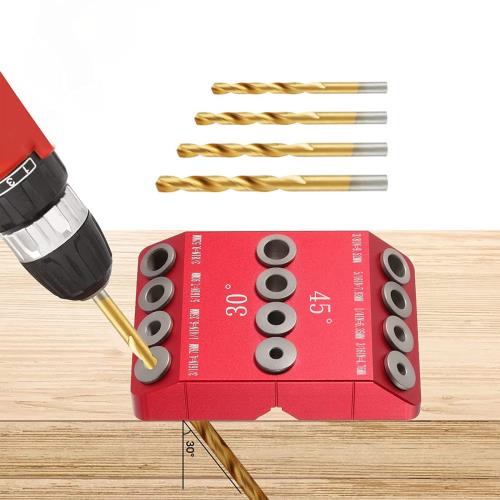 END ドリルガイド ドリルスタンド 垂直穴あけガイド 斜め口穴あけガイドドリル位置決めガイド4サイズのドリルジグ30/45/90度の角度の穴