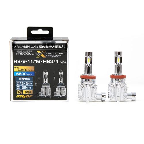BELLOF (ベロフ) LEDバルブ ヘッド＆フォグ H8/9/11/16/HB3/HB4対応 4600ルーメン 6500ケルビン プレシャスレイX