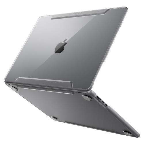 Spigen Macbook Air 15インチ ケース M4, M3(2025/2024年) / MacBook Air 13インチ M2 (2023年) ハードシェル シン・フィット ACS05271 (クリスタル・クリア)