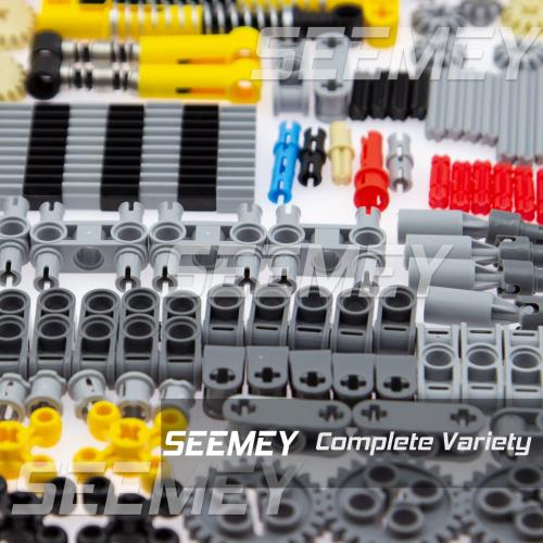 844ピース テクニックパーツ ギア 車軸セット ブロック、ホイール チェーンリンクピン コネクタージョイント トラックタンク ホイール ショックアブソーバー ステアリングシャフト Moc STEM ROBOT DIY用_3