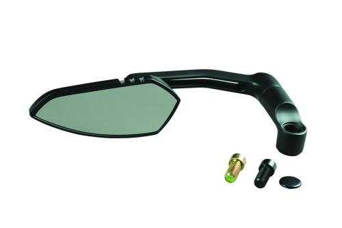 ポッシュフェイス(POSH FAITH) バイクミラー フラットローミラー ウイングタイプ 左用 M10 P-1.25(正/逆ネジ付属) ブラック 002843-06-10
