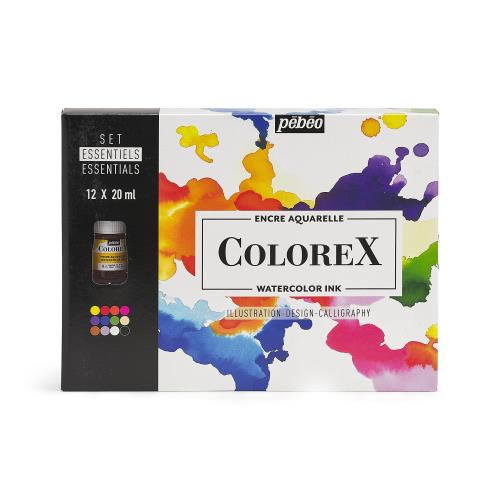 ペベオ (Pebeo）カラーインク （水性アルコール）ＣＯＬＯＲＥＸ ２０ｍｌｘ１２色 プライマリーセット